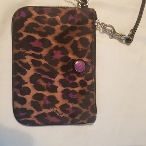 Leopard Coach wristlet